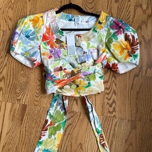 Puff Sleeve Crop Top